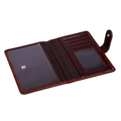 Luxury Leather Passport Wallet - Multi-Functional Travel Organizer